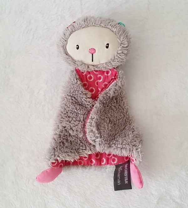 Doudou Chat gris rose ORCHESTRA