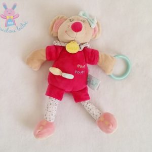 Doudou Souris Rosie beige rose jouet BABY NAT