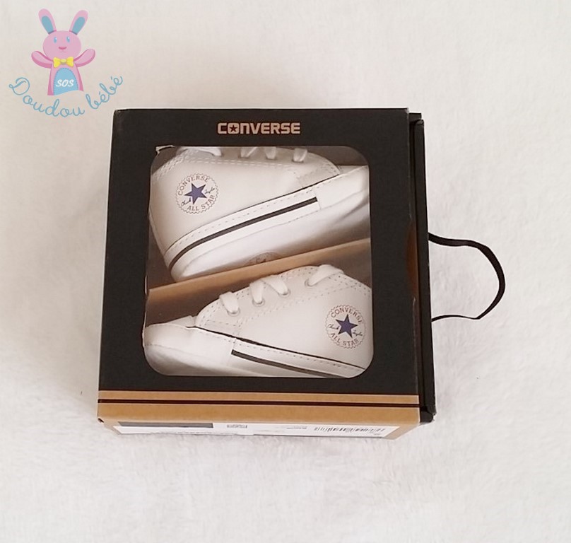 converse taille 18 blanche