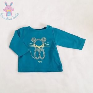 T-shirt turquoise bébé 3 MOIS OBAIBI