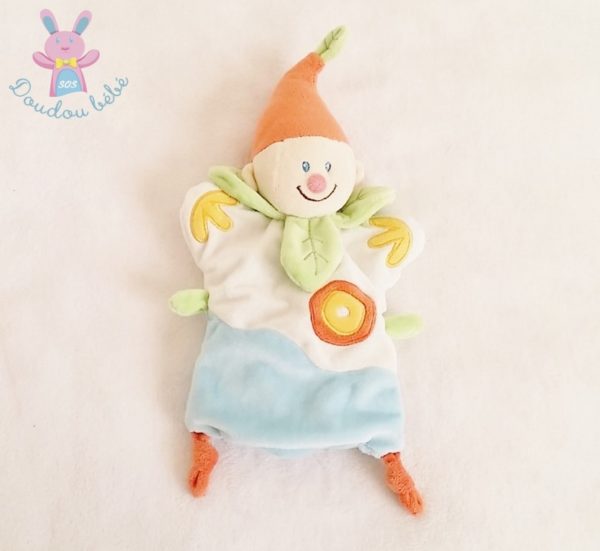 Doudou marionnette Lutin Clown Arlequin coloré BABY LUNA