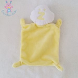 Doudou plat Nuage jaune et blanc Grain de blé Z