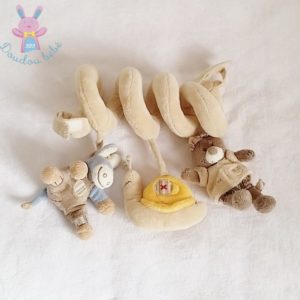 Spirale d’activités Ane Paco bleu beige jouet éveil bébé NOUKIE’S