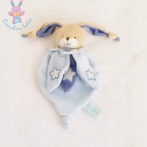 Doudou plat Lapin bleu étoiles luminescent BABY NAT