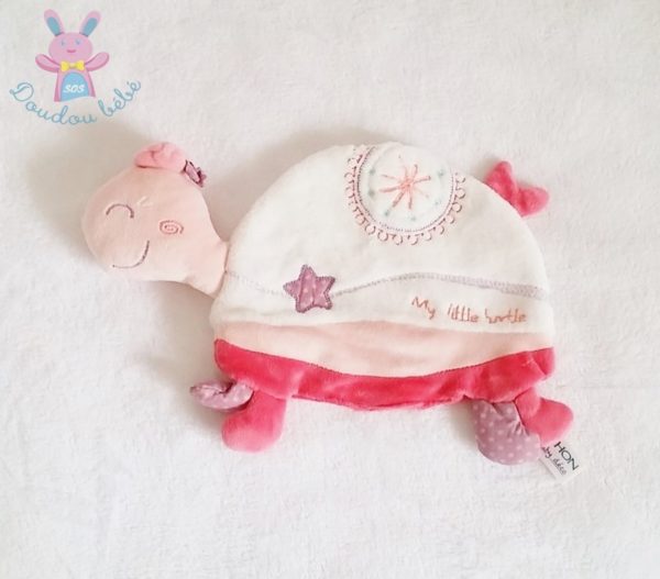 Doudou plat Tortue rose My little turtle SAUTHON