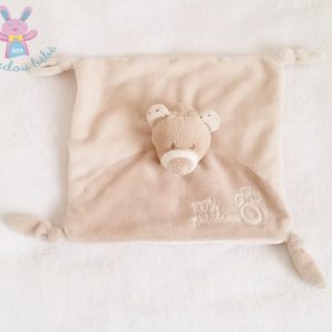 Doudou plat Ours beige 100 % P’TIT BISOU