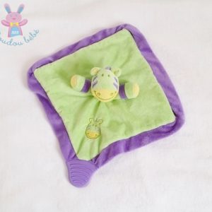 Doudou plat Zèbre vert violet TOYS R US