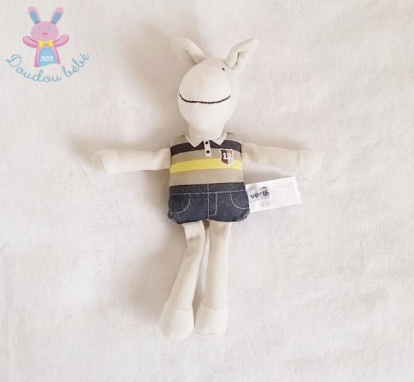 Doudou Cheval Ane gris marine VERTBAUDET