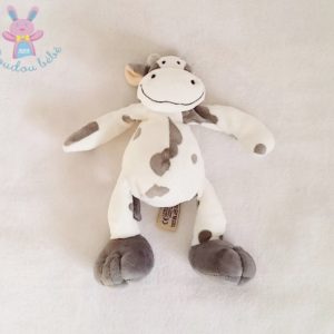 Doudou Vache blanc gris THE PLUSHIES