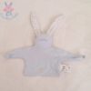 Doudou plat Lapin bleu blanc PETIT BATEAU