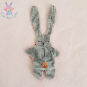 Doudou plat Lapin rayé multicolore CATIMINI