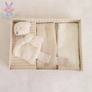 Coffret Ours blanc 2 langes DOUDOU ET COMPAGNIE