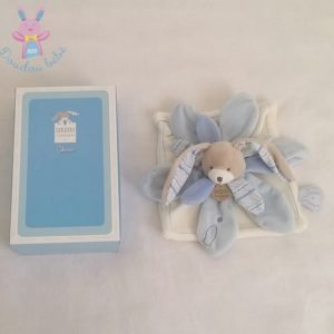 Doudou plat Lapin Célestin bleu DOUDOU ET COMPAGNIE