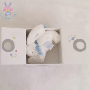 Lapin Pompon bleu 20 cm DOUDOU ET COMPAGNIE