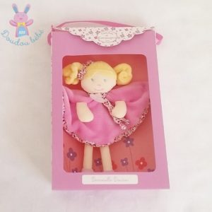 Doudou plat poupée demoiselle rose blonde DOUDOU ET COMPAGNIE