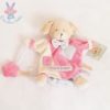 Doudou marionnette Chien Zig Zag rose DOUDOU ET COMPAGNIE