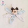 Doudou Mickey pétales bleu blanc étoiles moutons DISNEY