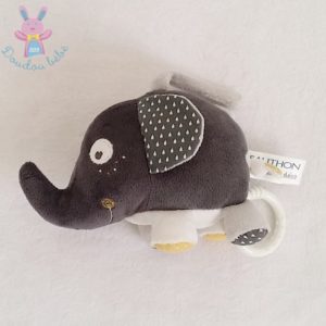 Doudou éléphant gris musical SAUTHON