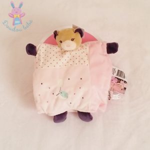 Doudou marionnette Ours Petite Rose oiseau étoiles KALOO