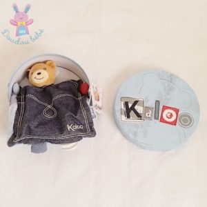 Doudou marionnette Ours bleu jean Blue Denim KALOO