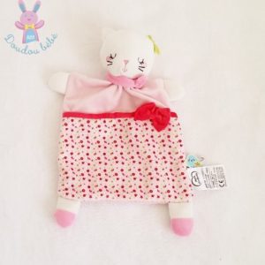 Doudou plat Chat rose MOTS D'ENFANTS