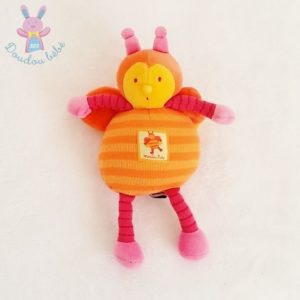 Doudou Abeille Louna orange rayé MOULIN ROTY