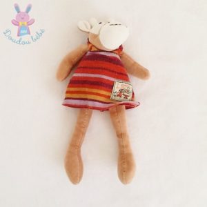 Doudou Vache marron Grande Famille MOULIN ROTY