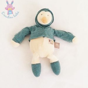 Doudou Pingouin rayé bleu Les Loupiots MOULIN ROTY