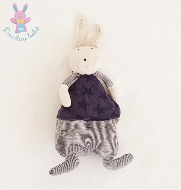 Doudou Lapin Ernest bleu MOULIN ROTY