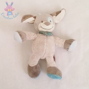 Doudou Chien Gaston et Cyril gris bleu 32 cm NATTOU