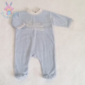 Pyjama velours bleu bébé garçon 3 MOIS USAP