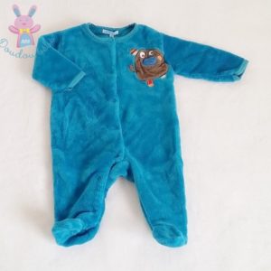 Pyjama polaire turquoise bébé garçon 3 MOIS