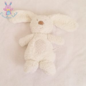 Doudou Lapin blanc beige étoiles SUCRE D’ORGE