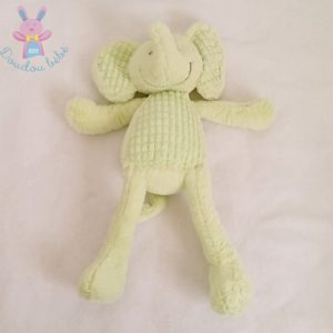 Doudou éléphant polaire vert 46 cm TEX BABY