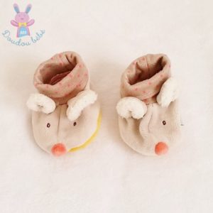 Chaussons Souris Biscotte 0/6 MOIS MOULIN ROTY