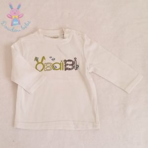 T-shirt blanc bébé garçon 6 MOIS OBAIBI