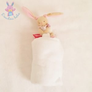 Plaid douceur blanc Lapin DOUDOU ET COMPAGNIE