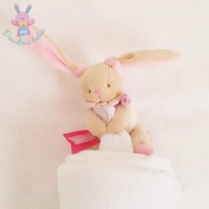 Plaid douceur blanc Lapin DOUDOU ET COMPAGNIE