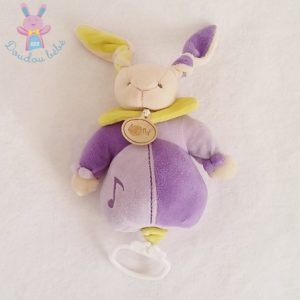 Doudou Lapin parme violet musical BABY NAT