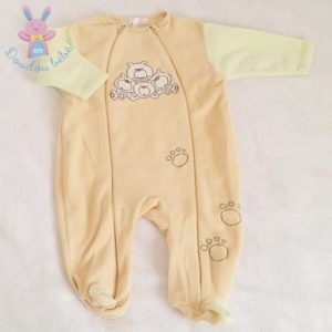 Sur-pyjama polaire jaune bébé garçon 6 MOIS