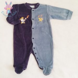 Pyjama velours bleu bébé garçon 6 MOIS DISNEY