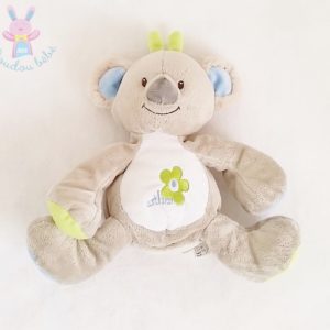 Doudou Koala Arthur gris bleu vert Bébisol