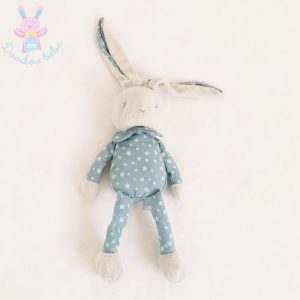 Doudou Lapin gris bleu étoiles KLORANE