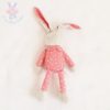 Doudou Lapin rose gris KLORANE