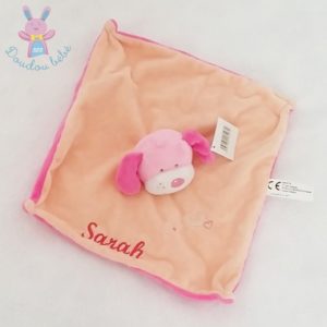 Doudou plat Chien saumon rose « Sarah » MAXITA