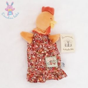 Doudou marionnette Poule Grande famille MOULIN ROTY