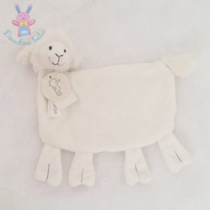 Doudou plat Mouton blanc gris HAPPY HORSE