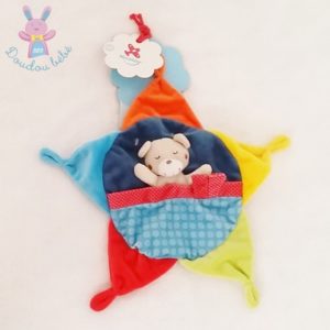 Doudou plat Ours étoile multicolore NICOTOY