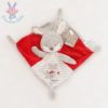 Doudou plat Renard "petit et rusé" rouge gris SIMBA