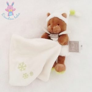 Doudou Ours marron mouchoir blanc HO STUDIO